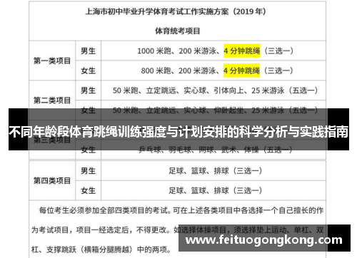 不同年龄段体育跳绳训练强度与计划安排的科学分析与实践指南